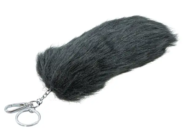 Fuchsschwanz Anhänger schwarz (Kunstfell)